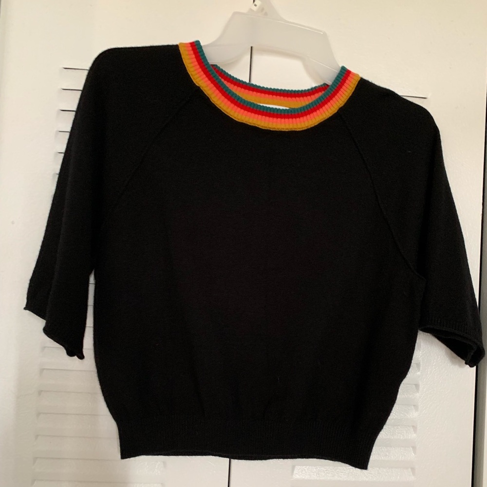 Sweater like cropped T-shirt